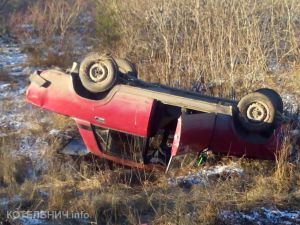 "Улетел" в кювет