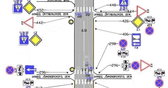 Изменяется дислокация дорожных знаков в центре города