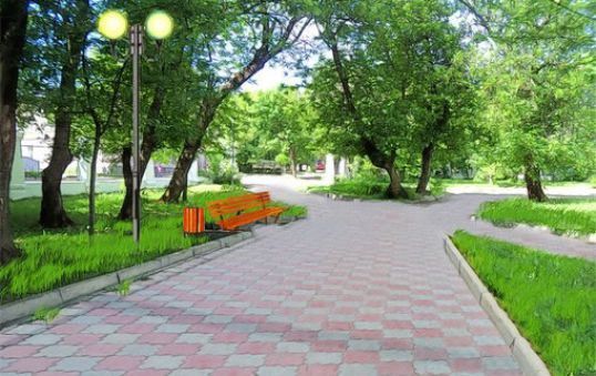 Плюс сквер у фонтана и тротуары на К.Маркса