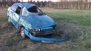 "ВАЗ" съехал в кювет