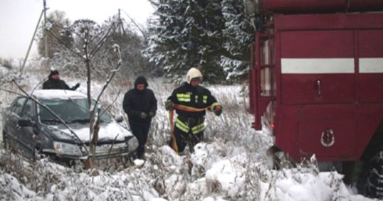 "Гранта" в кювете