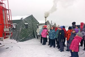 Котельничские школьники воспользовались пунктом обогрева МЧС