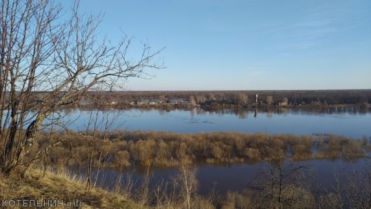 Началось падение уровня воды в Вятке около Котельнича