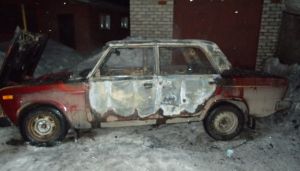 Сгорели "Жигули"