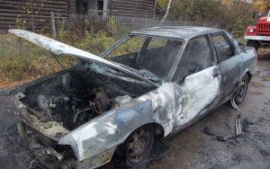 Сгорела "Ауди"