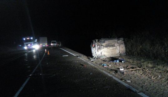 На объездной перевернулась "Калина"
