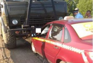 "Гранта" попала под "Камаз"