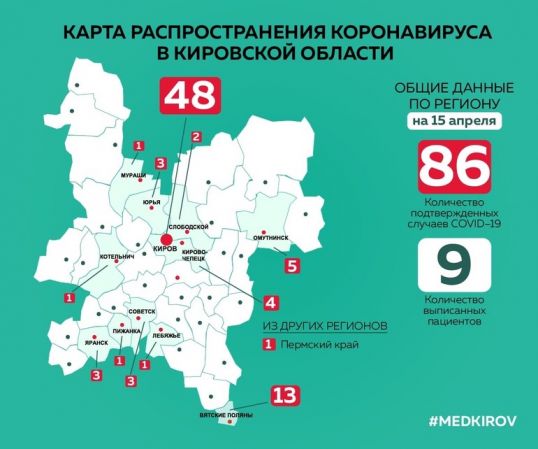 В Котельниче один человек заболел коронавирусной инфекцией