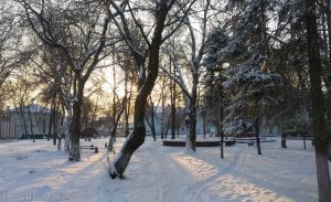 В городе зима