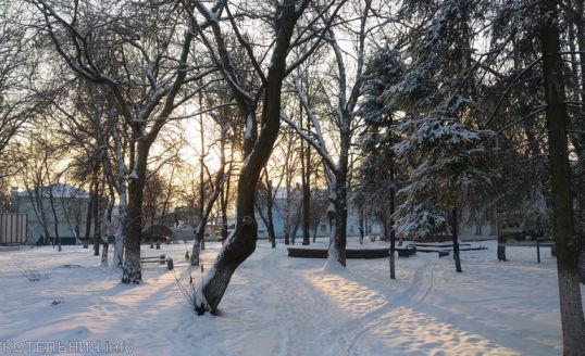 В городе зима